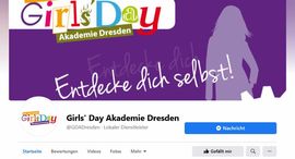 Girls' Day Akademie Dresden auf Facebook - Screenshot Profil