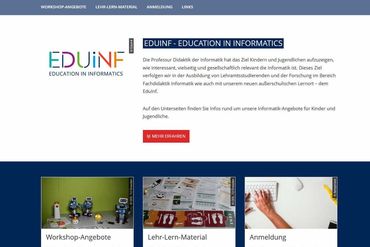 EDUINF - EDUCATION IN INFORMATICS der TU Dresden - Webseite 01/2021