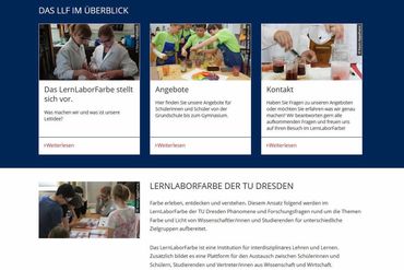 LERNLABORFARBE DER TU DRESDEN - Screenshoot Webseite 01/2021